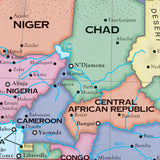 Africa Essential Wall Map - KA-AFR-ESSTL-42X54-PAPER - Ultimate Globes