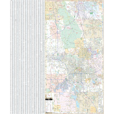 Akron & Summit County, OH Wall Map - KA-C-OH-AKRON-PAPER - Ultimate Globes
