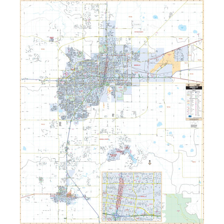 Amarillo, TX Wall Map - KA-C-TX-AMARILLO-PAPER - Ultimate Globes
