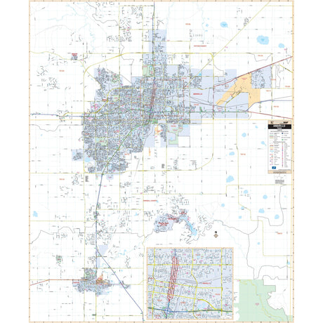 Amarillo, TX Wall Map - Ultimate Globes - POD - KA - C - TX - AMARILLO - PAPER - Ultimate Globes