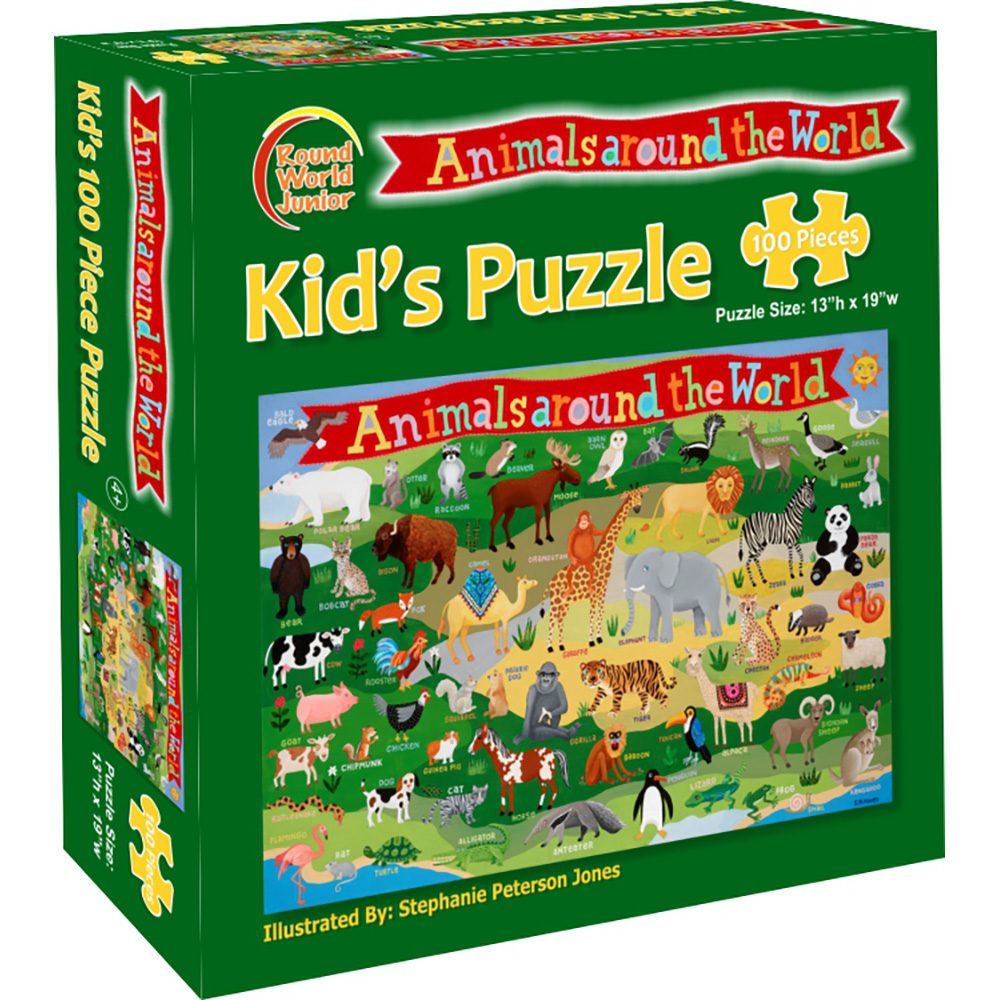 Animals Around The World Kids Puzzle 100 Pieces Educational Animal Animals Around The World Kids Puzzle 100 Pieces Educational Animal