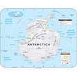 Antarctica Shaded Relief Wall Map - KA-ANT-SHR-38X30-PAPER - Ultimate Globes