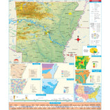 Arkansas Intermediate Thematic Wall Map - KA-S-AR-INTER-PAPER - Ultimate Globes