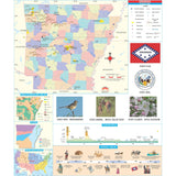 Arkansas Primary Thematic Wall Map - Ultimate Globes - POD - KA - S - AR - PRMRY - PAPER - Ultimate Globes