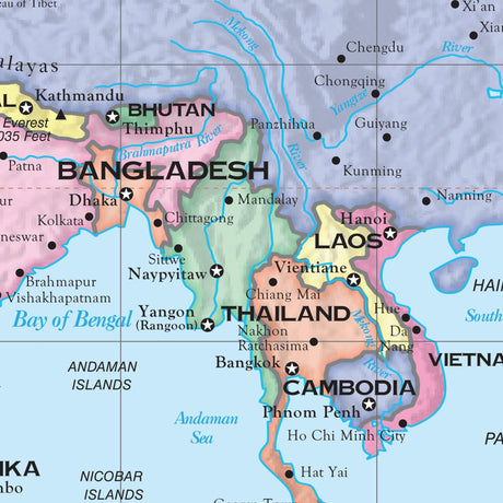 Asia Primary Wall Map - Ultimate Globes - POD - KA - ASIA - PRMRY - 42X33 - PAPER - Ultimate Globes