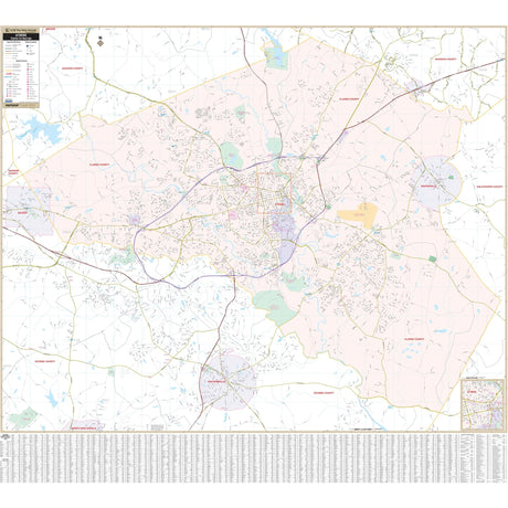 Athens, GA Wall Map - KA-C-GA-ATHENS-PAPER - Ultimate Globes