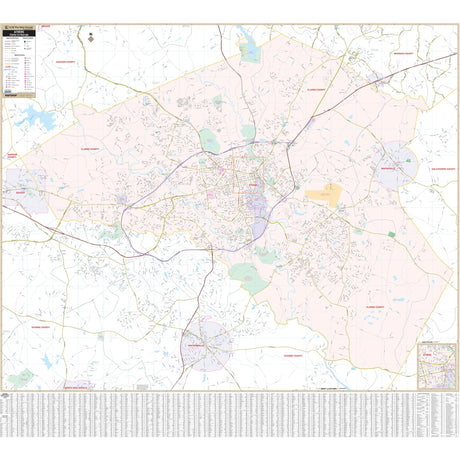 Athens, GA Wall Map - Ultimate Globes - POD - KA - C - GA - ATHENS - PAPER - Ultimate Globes