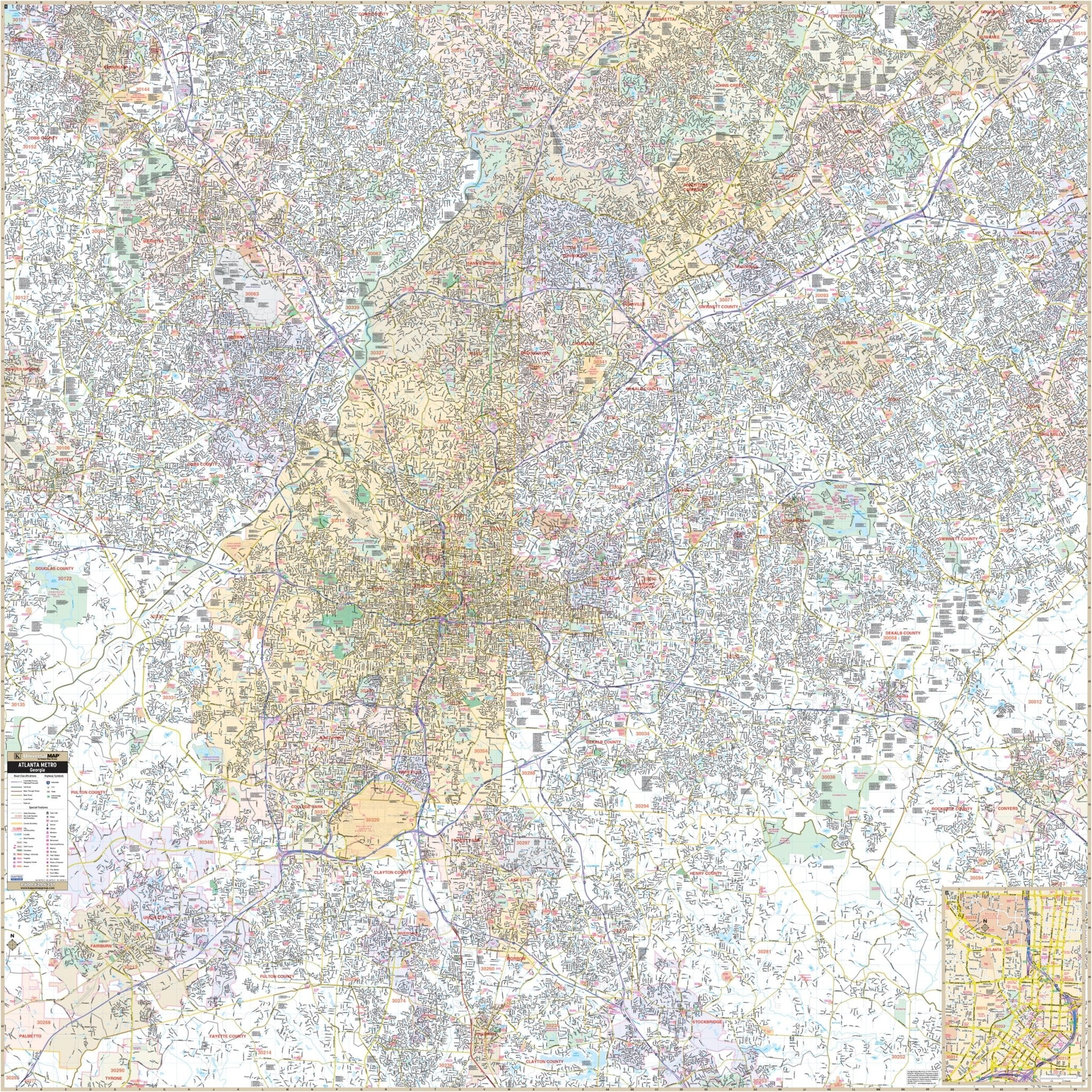 Kansas City Principal Streets and Zip Codes Map - Gallup Map