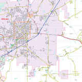 Auburn & Opelika, AL Wall Map - KA-C-AL-AUBURN-PAPER - Ultimate Globes
