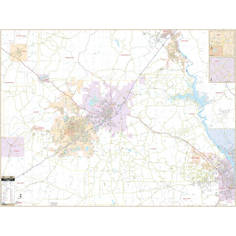 Auburn & Opelika, AL Wall Map - KA-C-AL-AUBURN-PAPER - Ultimate Globes
