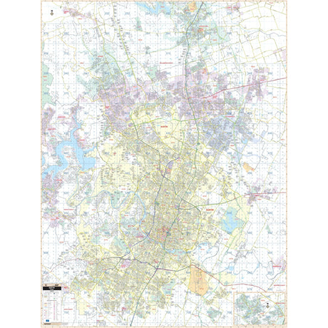 Austin, TX Wall Map - KA-C-TX-AUSTIN-LAMINATED - Ultimate Globes
