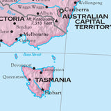 Australia Essential Wall Map - KA-AUSTRALIA-ESSTL-45X36-PAPER - Ultimate Globes