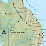 Australia Shaded Relief Wall Map - KA-AUSTRALIA-SHR-38X30-PAPER - Ultimate Globes