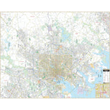 Baltimore, Maryland Wall Map - KA-C-MD-BALTIMORE-PAPER - Ultimate Globes