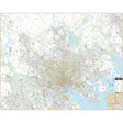 Baltimore, Maryland Wall Map - KA-C-MD-BALTIMORE-PAPER - Ultimate Globes