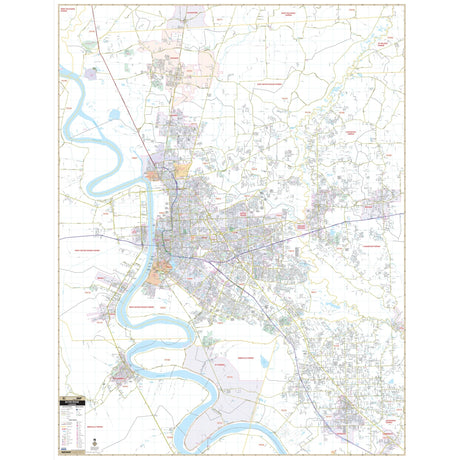 Baton Rouge, LA Wall Map - Ultimate Globes - POD - KA - C - LA - BATONROUGE - PAPER - Ultimate Globes