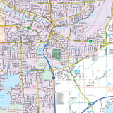 Battle Creek & Calhoun County, MI. Wall Map - KA-C-MI-BATTLECREEK-PAPER - Ultimate Globes
