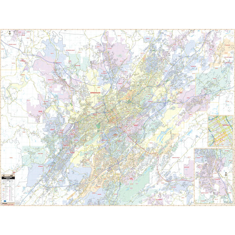 Birmingham, AL Wall Map - KA-C-AL-BIRMINGHAM-PAPER - Ultimate Globes