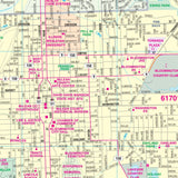 Bloomington, IL Wall Map - KA-C-IL-BLOOMINGTON-PAPER - Ultimate Globes