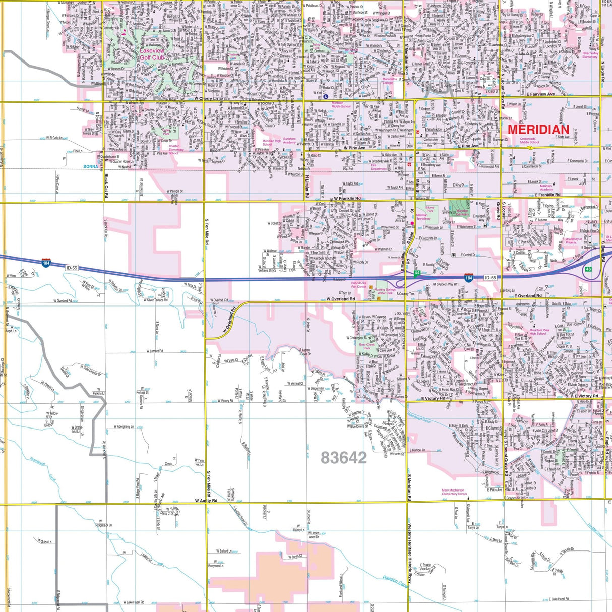 Boise, ID Wall Map - Ultimate Globes - POD - KA - C - ID - BOISE - PAPER - Ultimate Globes