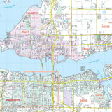 Bradenton & Manatee County, FL Wall Map - KA-C-FL-BRADENTON-PAPER - Ultimate Globes
