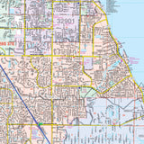 Brevard County, FL Wall Map - KA-C-FL-BREVARD-PAPER - Ultimate Globes