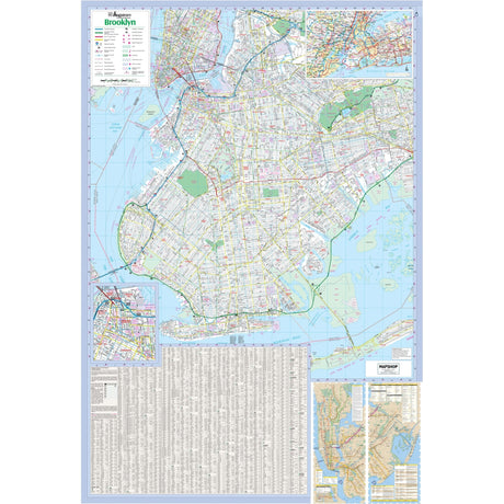 Brooklyn, NY Wall Map - Ultimate Globes - POD - KA - C - NY - BROOKLYN - PAPER - Ultimate Globes