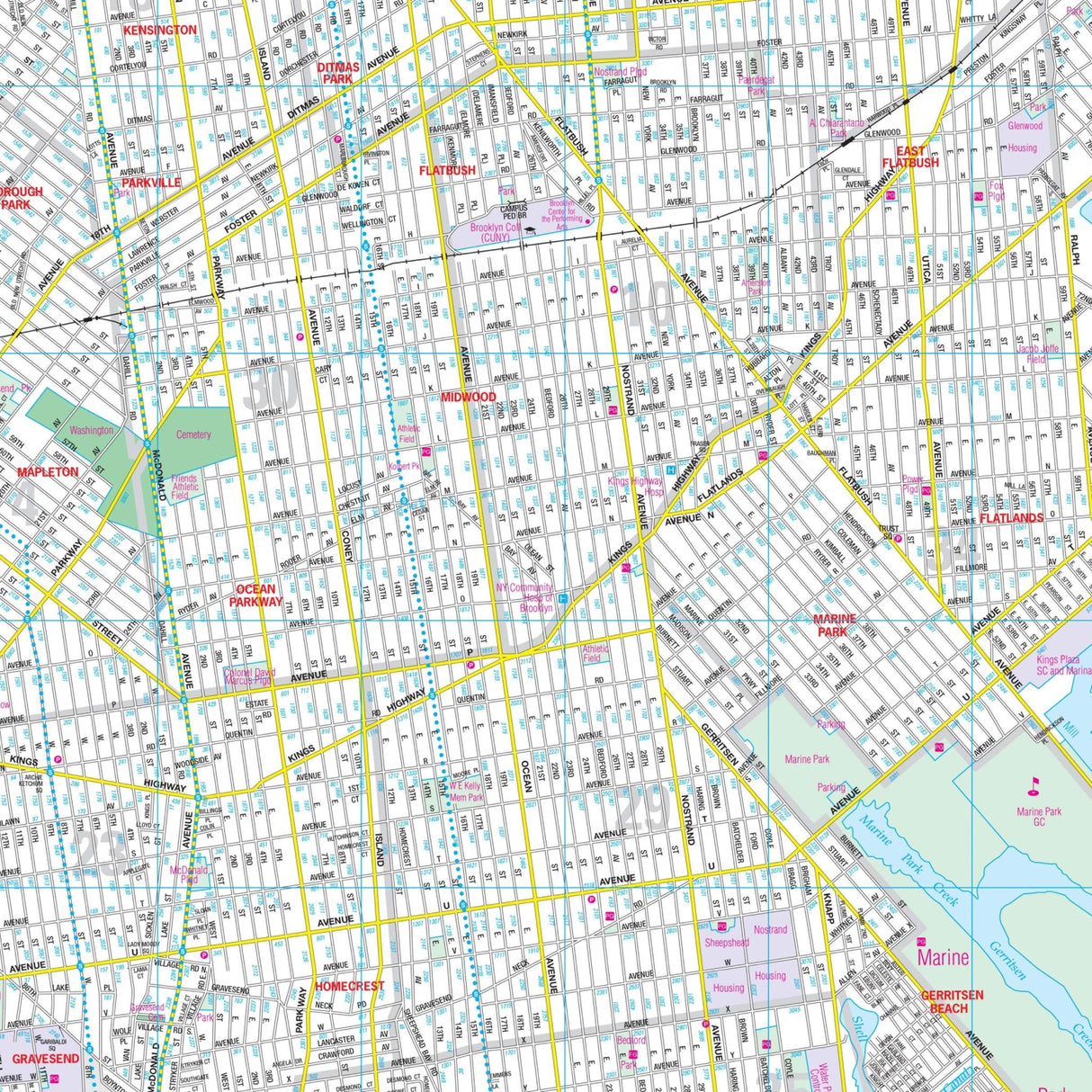 Brooklyn, NY Wall Map - KA-C-NY-BROOKLYN-PAPER - Ultimate Globes