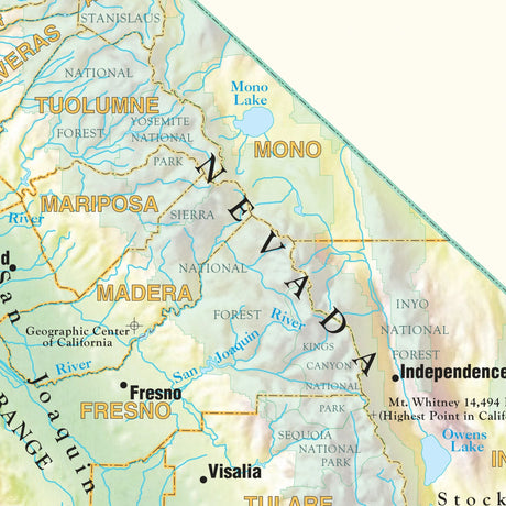 California Shaded Relief State Wall Map - Ultimate Globes - POD - KA - S - CA - SHR - 32X38 - PAPER - Ultimate Globes