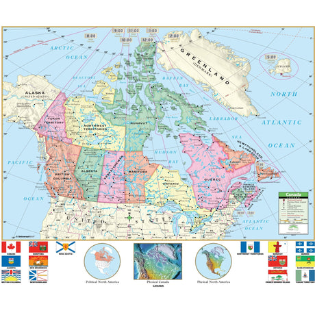 Canada Primary Wall Map - Ultimate Globes - POD - KA - CANADA - PRMRY - 42X53 - PAPER - Ultimate Globes