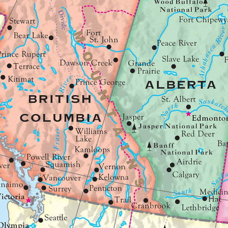 Canada Primary Wall Map - Ultimate Globes - POD - KA - CANADA - PRMRY - 42X53 - PAPER - Ultimate Globes