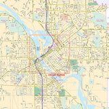 Cedar Rapids, IA Wall Map - KA-C-IA-CEDARRAPIDS-PAPER - Ultimate Globes