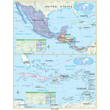 Central America Essential Wall Map - KA-CAM-ESSTL-42X53-PAPER - Ultimate Globes