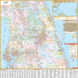 Central Florida Regional Wall Map - Ultimate Globes - POD - KA - R - FL - CENTRAL - PAPER - Ultimate Globes