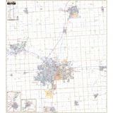 Champaign-Urbana, IL Wall Map - KA-C-IL-CHAMPAIGN-PAPER - Ultimate Globes