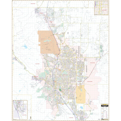 Colorado Springs, CO Wall Map - KA-C-CO-COLORADOSPRINGS-PAPER - Ultimate Globes
