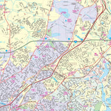 Columbia & Richland County, SC Wall Map - KA-C-SC-RICHLAND-PAPER - Ultimate Globes