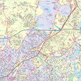 Columbia & Richland County, SC Wall Map - Ultimate Globes - POD - KA - C - SC - RICHLAND - PAPER - Ultimate Globes