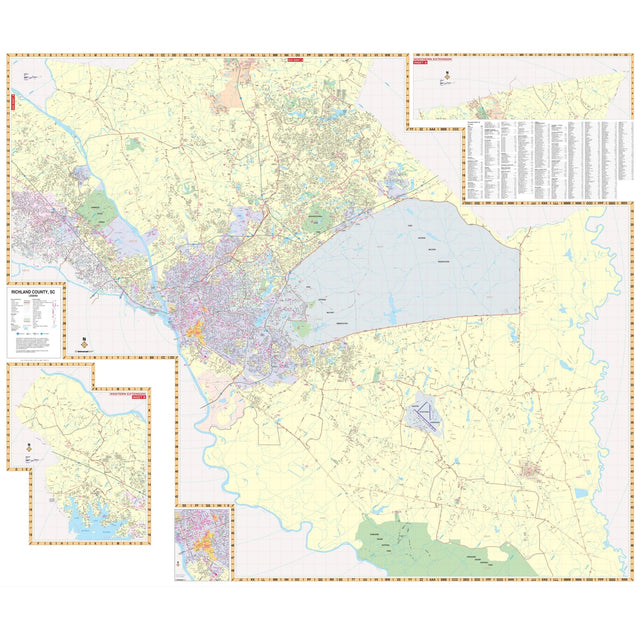 Columbia & Richland County, SC Wall Map - KA-C-SC-RICHLAND-PAPER - Ultimate Globes