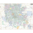 Columbus, OH Wall Map - Ultimate Globes - POD - KA - C - OH - COLUMBUS - PAPER - Ultimate Globes