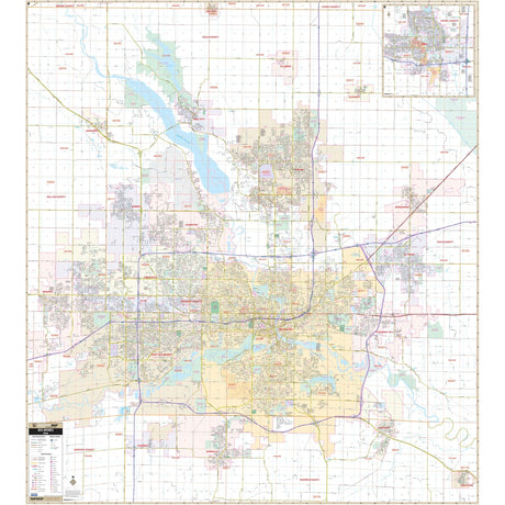 Des Moines, IA Wall Map - KA-C-IA-DESMOINES-PAPER - Ultimate Globes