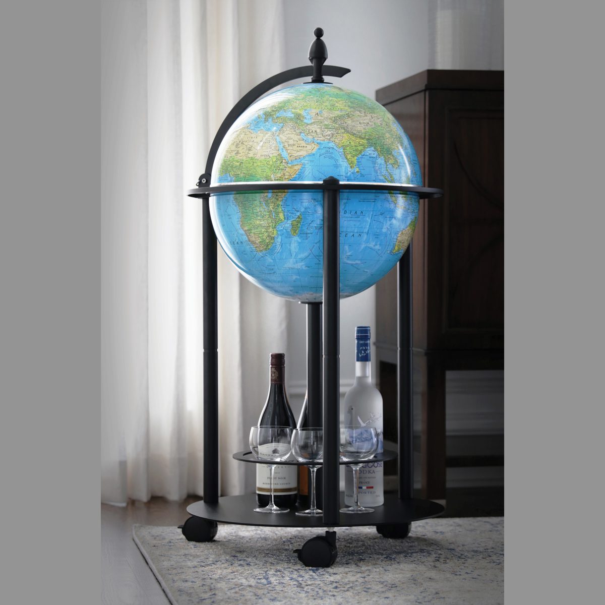 【新品未開封】globe/8 YEARS Clips Collection+3 Empire 16-Inch Illuminated Bar Globe - Elegant Liquor