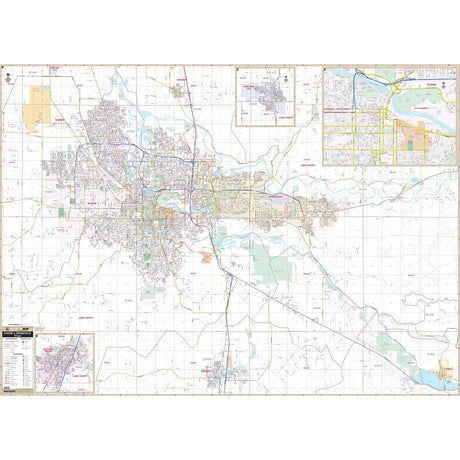 Eugene-Springfield, OR Wall Map - KA-C-OR-EUGENE-PAPER - Ultimate Globes