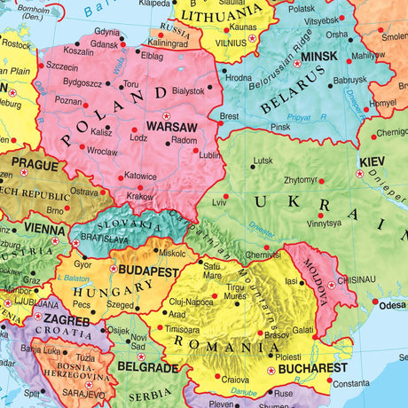 Europe Advanced Political Wall Map - Ultimate Globes - POD - KA - EUR - ADV - POL - 49X42 - PAPER - Ultimate Globes