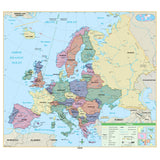 Europe Essential Wall Map - KA-EUR-ESSTL-42X53-PAPER - Ultimate Globes