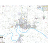 Evansville, IN Wall Map - KA-C-IN-EVANSVILLE-PAPER - Ultimate Globes