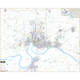 Evansville, IN Wall Map - Ultimate Globes - POD - KA - C - IN - EVANSVILLE - PAPER - Ultimate Globes