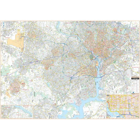 Fairfax County & Northern Virginia Wall Map - Ultimate Globes - POD - KA - C - VA - FAIRFAX - PAPER - Ultimate Globes