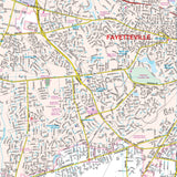 Fayetteville & Cumberland County, NC Wall Map - KA-C-NC-FAYETTEVILLE-PAPER - Ultimate Globes