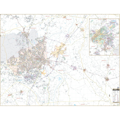 Fayetteville & Cumberland County, NC Wall Map - KA-C-NC-FAYETTEVILLE-PAPER - Ultimate Globes